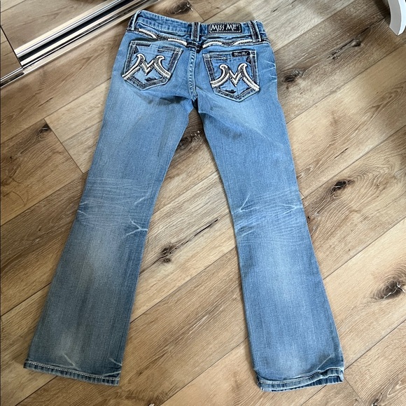 Miss Me, size 4 (EU 27), Blue Boot Cut Jeans - Picture 4 of 6